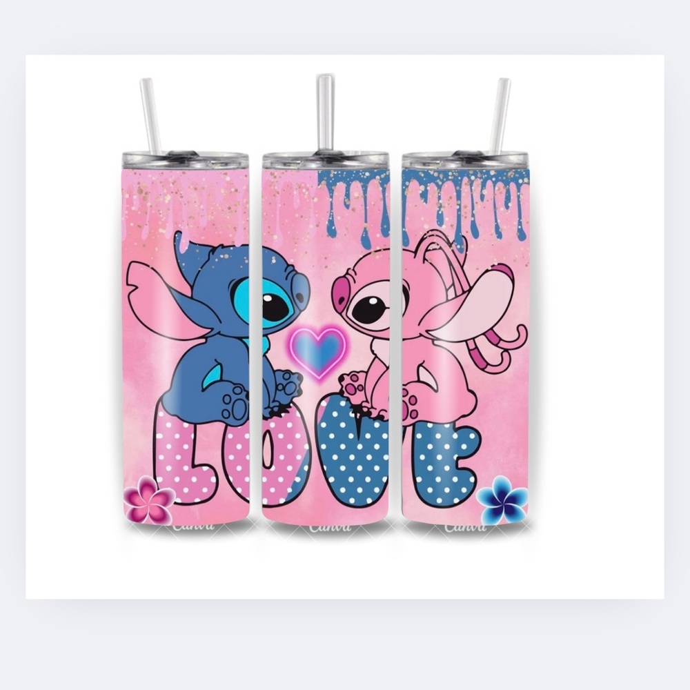 Pink and Blue Love Tumbler only one20oz